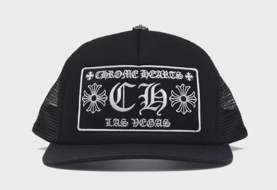 Chrome Hearts Chrome Hearts CH Las Vegas Trucker Hat Black/Black - Size One Size