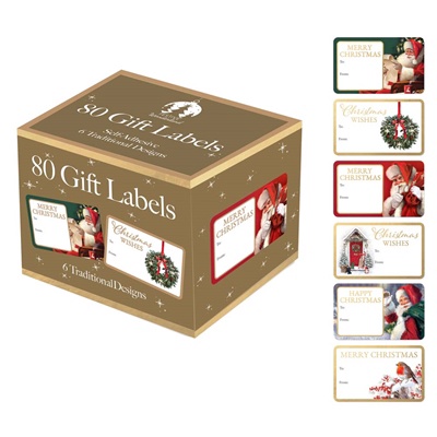 Festive Wonderland 80 Gift Labels Boxed Self Adhesive (D)