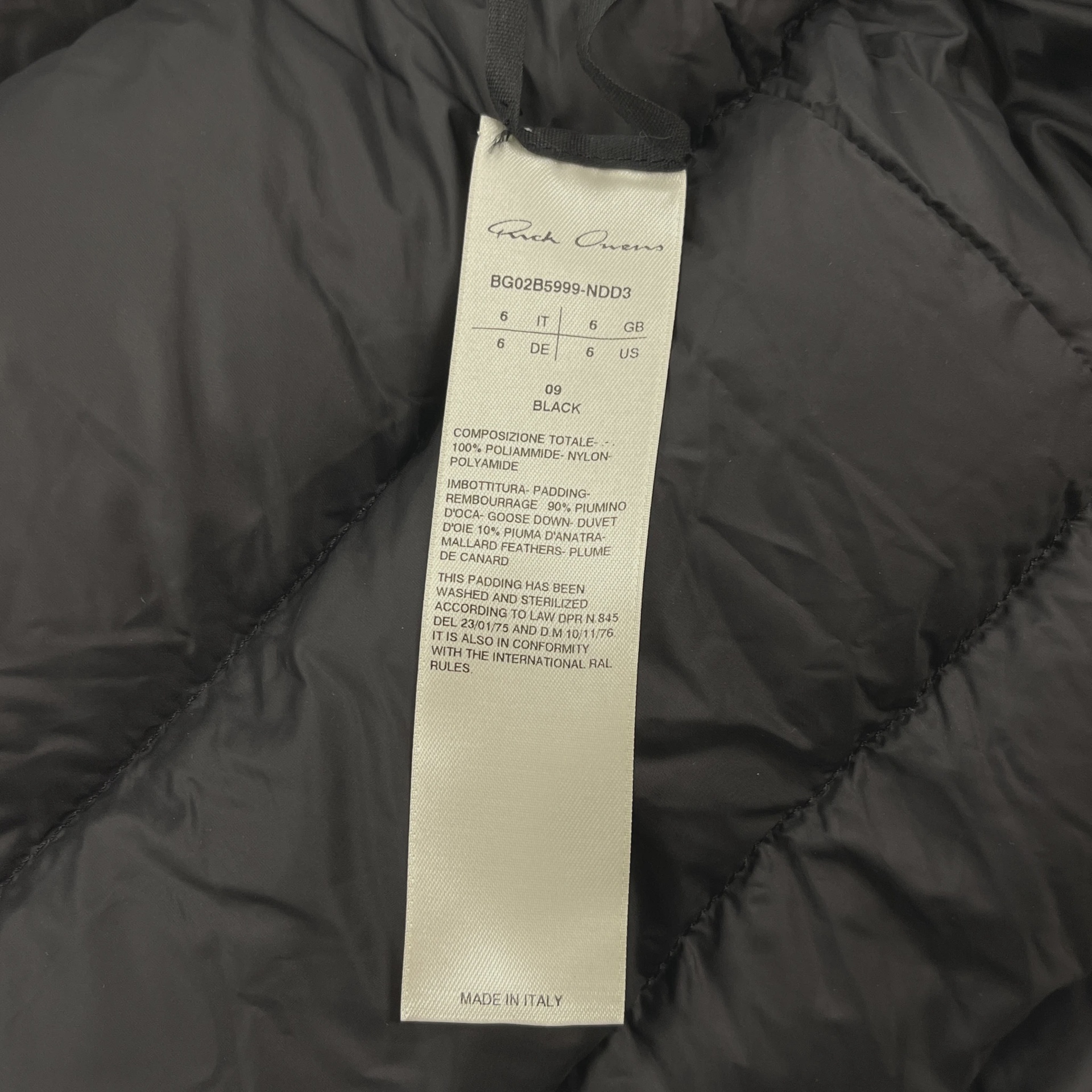 RICK OWENS KIDS Duvet Quilted Nylon Hooded Down Gilet • Pre-Owned [1520] 4