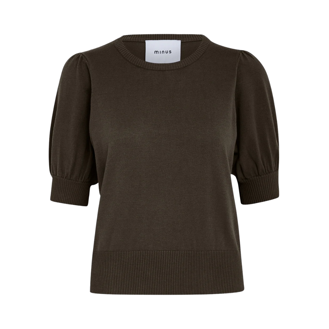 Liva Knit Tee · Dark Earth — foto 1