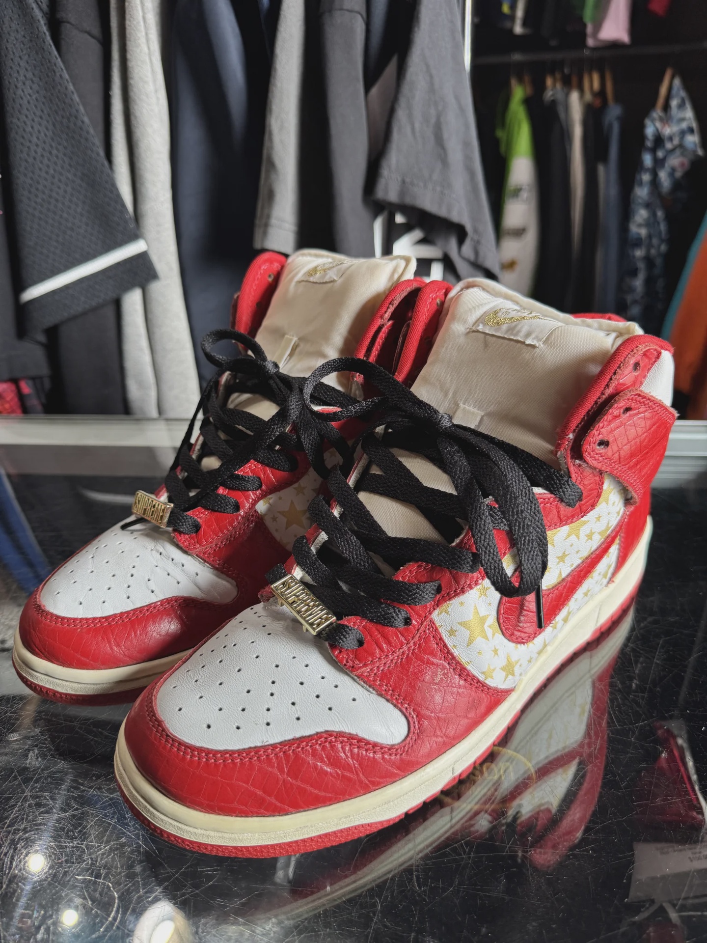 Nike Nike Dunk High Pro SB Supreme Red Stars No Box - Size US M 9.5