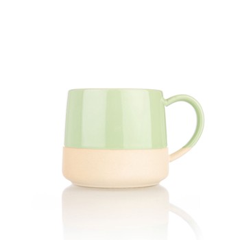 DIPPED SAGE GLAZED STONEWARE MUG