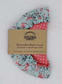 REUSABLE FABRIC BOWL COVER - FLAMINGO