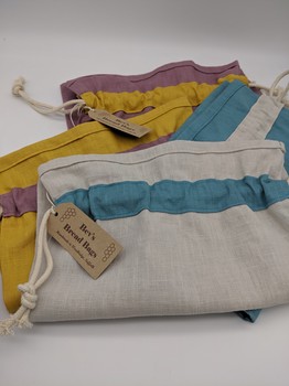 LINEN BREAD BAG OCHRE