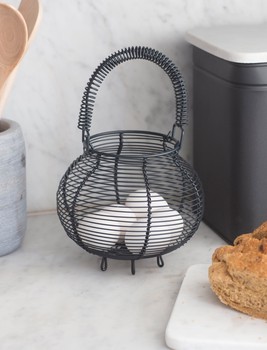 GARDEN TRADING BROMPTON EGG BASKET - CARBON