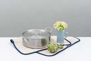 SAMUEL GROVES TRI PLY STAINLESS STEEL 26CM SAUTE PAN WITH LID - SATIN FINISH