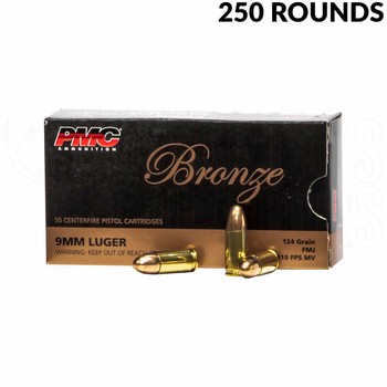 PMC 9mm Luger 124gr FMJ 250 Rounds