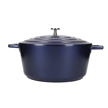 MASTERCLASS NON STICK CASSEROLE - 28CM/5 LITRE- METALLIC BLUE