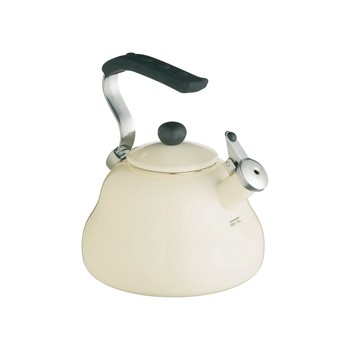CREAM WHISTLING STOVETOP KETTLE - 2 LITRE