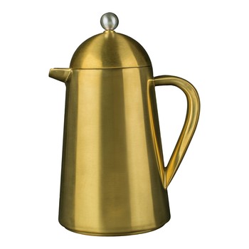 BRUSHED GOLD DOUBLE WALLED 8 CUP JUG CAFETIERE