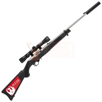 Ruger 10/22 Synthetic Stainless + 4x40 + suppressor