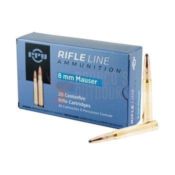 PPU Rifle line ammunition 8x57 Mauser SP 139gr