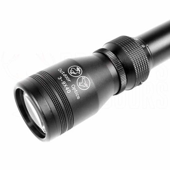 Outdoor Optics 3-9x40 Duplex Matte Scope + Rings