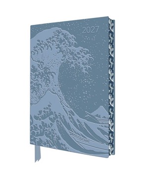 Flame Tree - Katsushika Hokusai: The Great Wave 2027 Artisan Art Vegan Leather Diary Planner - Page to View - DIA2027-A07