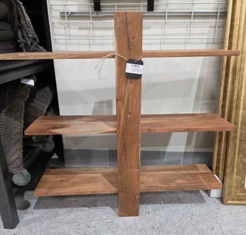 Acacia Wood 3 Tiered Adjustable Shelf