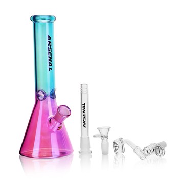 Iridescent Rainbow Beaker Bong Assorted