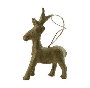 Decopatch Hanging Reindeer Ornament 11cm - Kraft