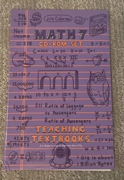 Teaching Textbooks Math 7 Cd-Rom Set