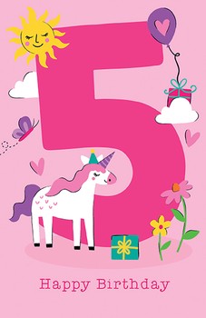 Paper Rose - Age 5 Unicorn (F)  PRP085