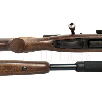 Tikka T1x Hunter .22LR 16" Wood + Burris Droptine Rimfire 3-9x40 Ballistic Plex + 1/2-20 Suppressor