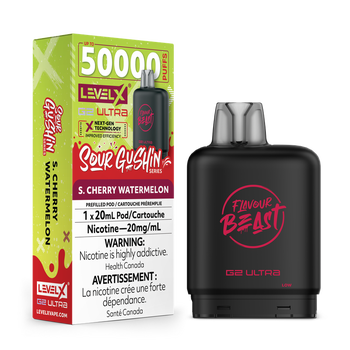 Level X Flavour Beast Sour Gushin' G2 Ultra 50K Pod - S. Cherry Watermelon