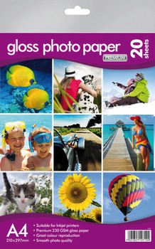 C/puter-Photo A4 Glossy 230gsm 20pk SG02606 (D)