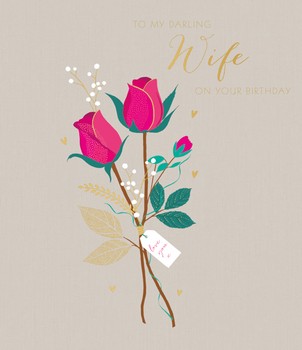 The Art File - Wonderful Wife Roses Card