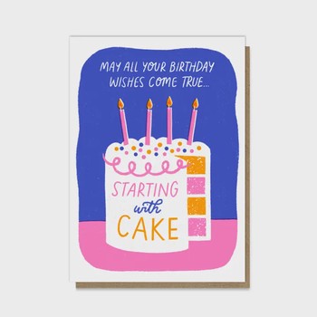 Stormy Knight-Starting With Cake letterpress card-P&P005