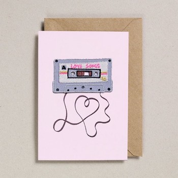 PB- Iron -on Patch Card Love Songs Mix Tape - GC-PAT-0085