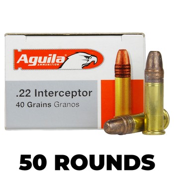 Aguila Interceptor Hyper .22 40gr 50 Rounds 1470fps