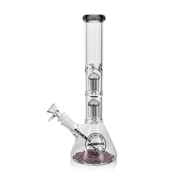 Double Perc Bong Assorted Colors