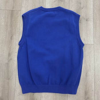 Stüssy Big Logo Sweater Vest in Blue/Green • Pre-Owned [2446] - view 5