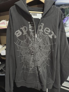 Sp5der Black Zip Up Hoodie XL • Brand New [0472] - view 2