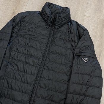 Prada Down Jacket Black with Hood - Pre-Owned - view 3