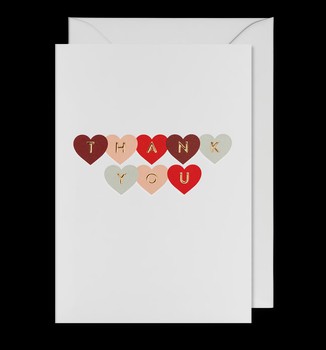 Lagom -Chain of Love Hearts Thank You Cards - 6304