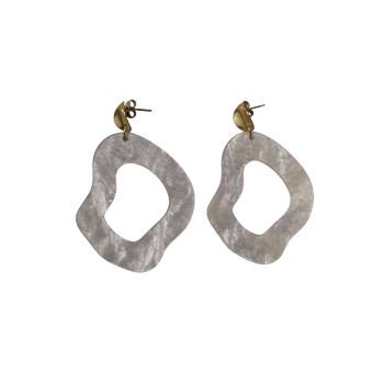 White Abstract Eve Earrings