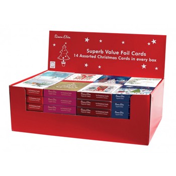 Simon Elvin 14 Foiled Christmas Cards (D)