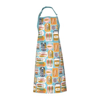 BLUE  SARDINES COTTON APRON