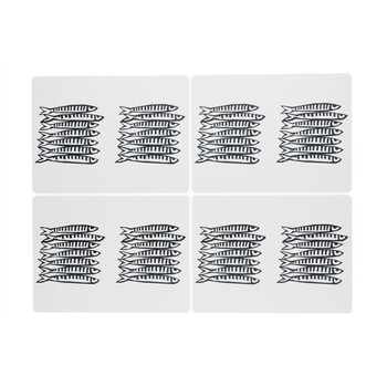 INDIGO SARDINE PLACEMATS - SET OF 4