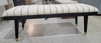 Cierra Black Upholstered Bench
