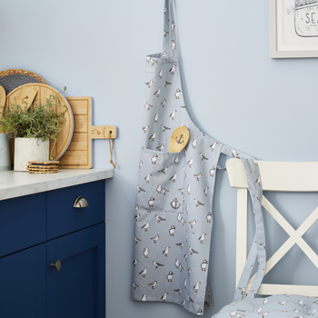 COASTAL BIRDS COTTON APRON