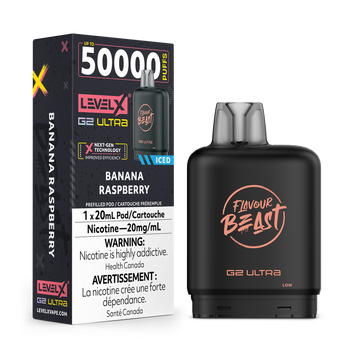 Level X Flavour Beast G2 Ultra 50K Pod - Banana Raspberry Iced