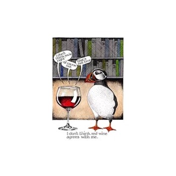 SIMON DREW CARD - RED WINE AGREES
