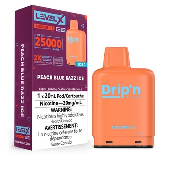 Level X Drip'n G2 Boost 25K Pod - Peach Blue Razz Iced