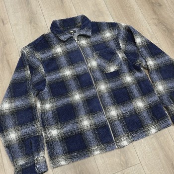 Stüssy Shadow Plaid Sherpa Zip Shirt • Pre-Owned [9703] - view 6