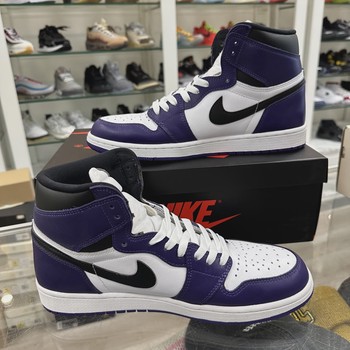 Air Jordan 1 Retro High Court Purple White • Pre-Owned [9357] - view 7