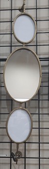 Antique gold rotating wall mirror & photo frames