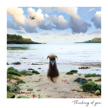 The Art File - Dog At The Seaside Card