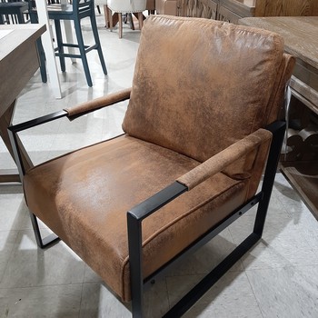 Mid-Centry Modern Accent Chair Light Brown