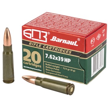 Barnaul Hollow Point 7.62X39 HP 123gr 20 Rounds